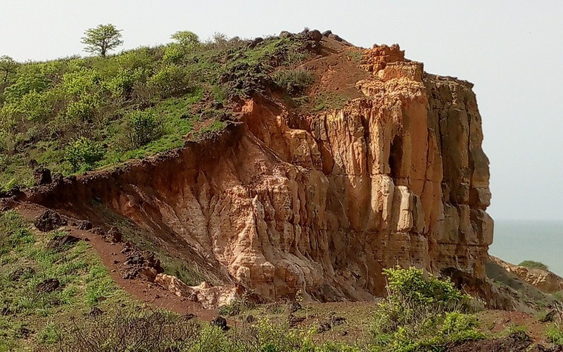 Affleurement de latérite au Cap de Naz, Sénégal